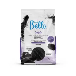 Cera Confete Elástica Negra Depil Bella 1kg Cera Confete Elástica Negra Depil Bella 1kg