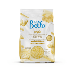Cera Confete Chocolate Branco Depil Bella 1kg Cera Confete Chocolate Branco Depil Bella 1kg