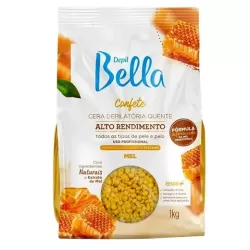 Cera Confete Mel Alto Rendimento Depil Bella 1kg Cera Confete Mel Alto Rendimento Depil Bella 1kg