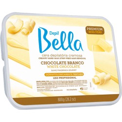 Cera em Barra Cremosa Chocolate Branco Depil Bella 800g Cera em Barra Cremosa Chocolate Branco Depil Bella 800g